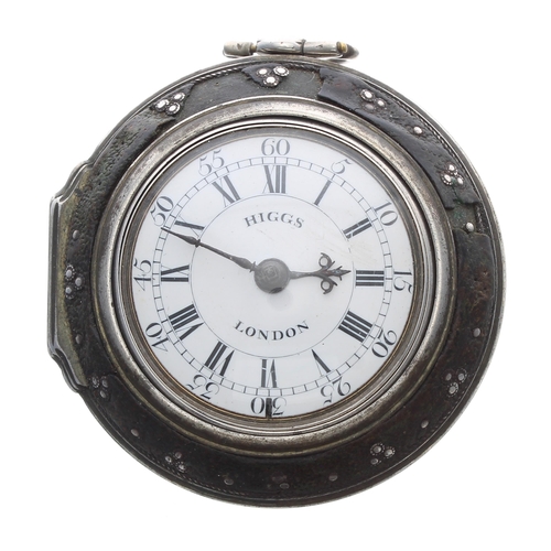 227 - Good 18th century English silver triple cased verge pocket watch, London 1765, the fusee movement si... 