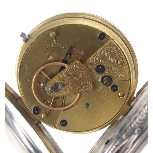 234 - Small Victorian silver fusee lever fob watch, London 1882, unsigned movement, no. 11045, the dial wi... 