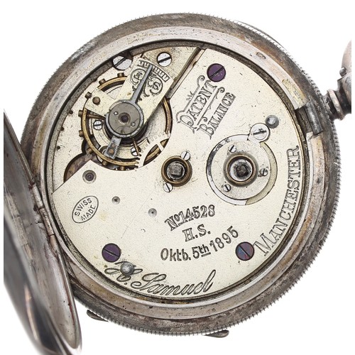 516 - H. Samuel 'Acme Lever' silver (0.935) engine turned lever pocket watch for repair, 51mm; together wi... 