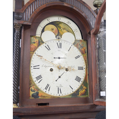 1825 - 19th century mahogany eight day longcase clock, the 13