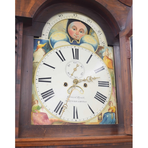 1819 - 19th century mahogany eight day longcase clock, the 13.5