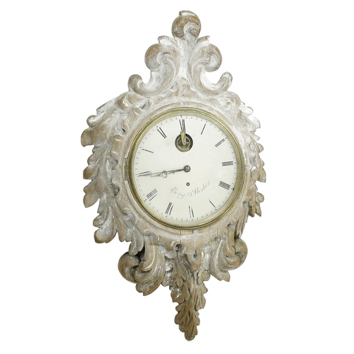 1721 - Scottish single fusee cartel wall clock, the 9