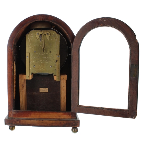 1527 - Mahogany double fusee bracket clock, the later 8