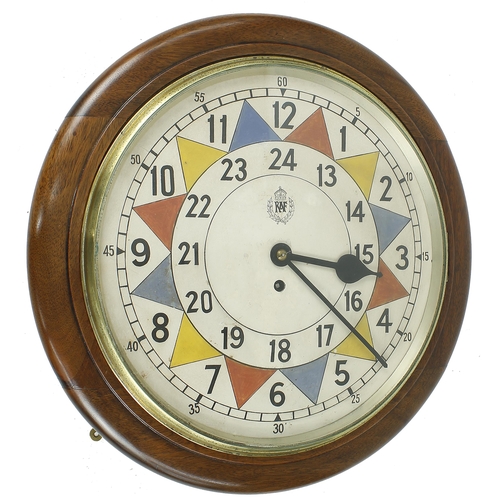 1727 - Good RAF operations room sector wall clock, the 14