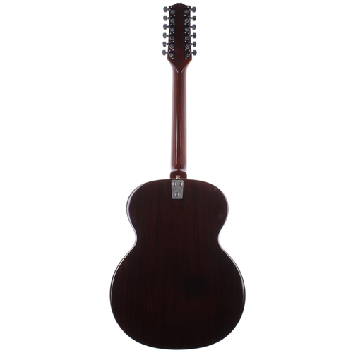 568 - Hoyer 2122 twelve string acoustic guitar, made in Germany; Back and sides: rosewood, surface scratch... 