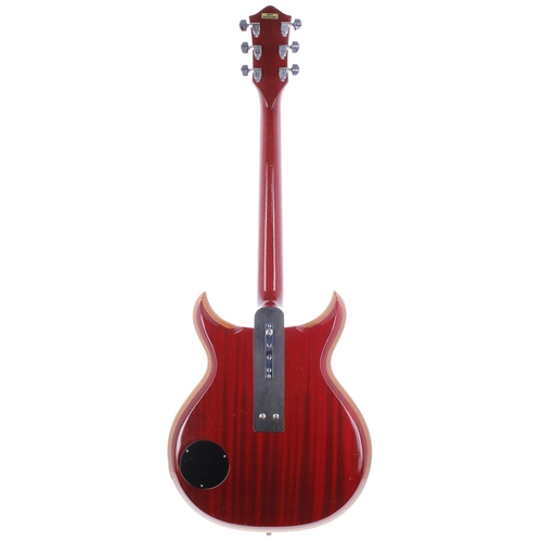 66 - Hopf Glassl prototype electric guitar, made in Germany, circa 1982; Body: wine red finished chambere... 