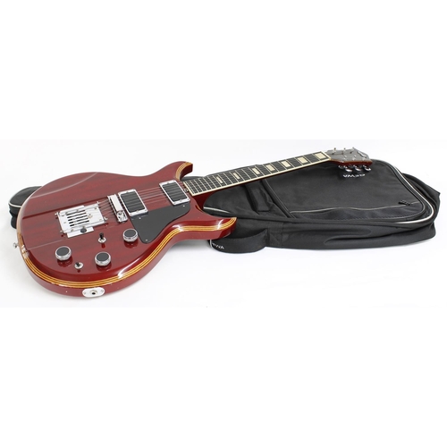 66 - Hopf Glassl prototype electric guitar, made in Germany, circa 1982; Body: wine red finished chambere... 