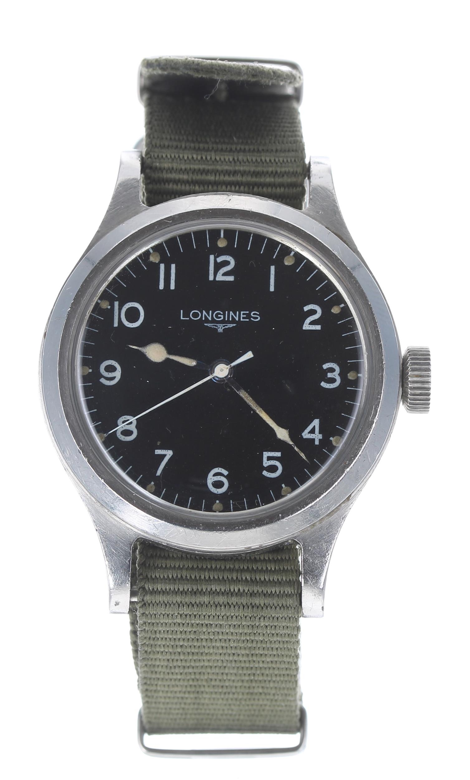 Longines R.A.F issue stainless steel pilot s wristwatch movement