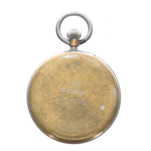 145 - Jaeger-LeCoultre WWII British Military Army issue nickel cased lever pocket watch, signed cal. 467/2... 