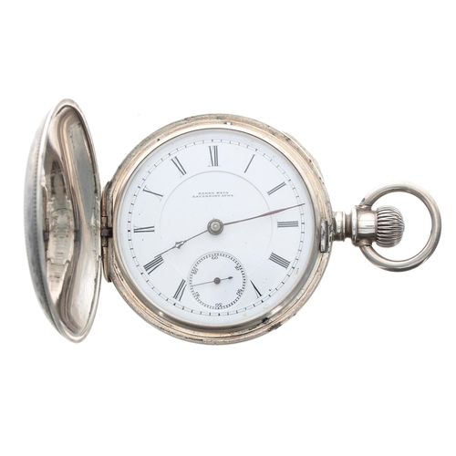 176 - Rare Henry Reis, Davenport, Iowa 'Paillard's Patent' lever set hunter pocket watch, serial no 31741,... 