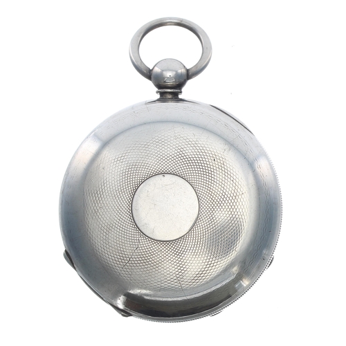 180 - American Waltham 'W'm Ellery' silver lever pocket watch, serial no. 745225, circa 1874, signed Fogg'... 