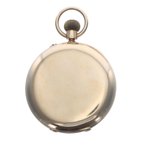 305 - Late 19th century Bryer & Sons 18ct lever hunter pocket watch, London 1899, gilt three quarter p... 