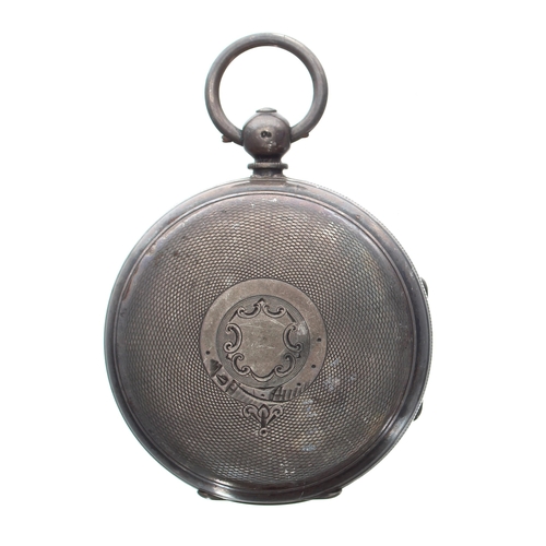 301 - Victorian silver fusee lever pocket watch, London 1877, the movement signed Geo' Bradley, Sheffield,... 