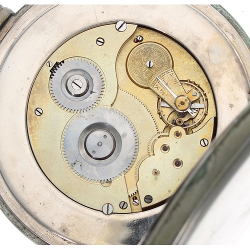 302 - Very large Omega 'M.M & Co Patent Light' Goliath nickel cased lever watch, the dial inscribed 'M... 