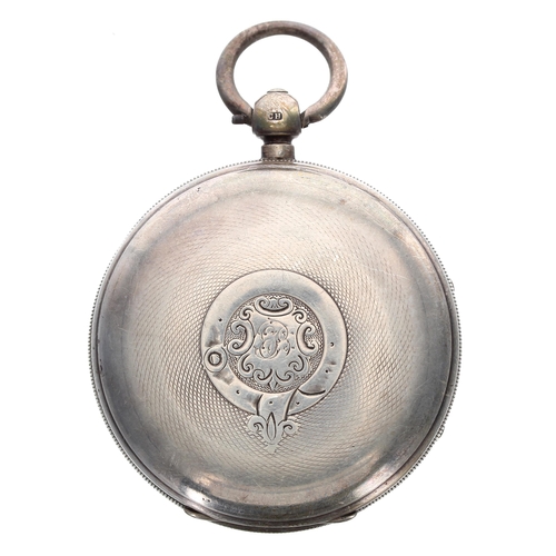 303 - Late Victorian silver fusee lever pocket watch, Chester 1898, the movement signed A. Yewdell, Leeds,... 