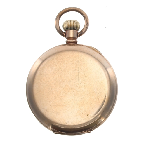 314 - Smiths De Luxe gold plated lever pocket watch, B8197 15 jewel movement with compensated balance and ... 