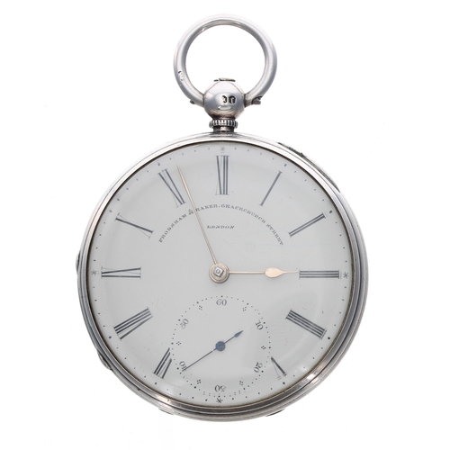 316 - Victorian silver fusee lever pocket watch, London 1858, the movement signed Frodsham & Baker, Gr... 