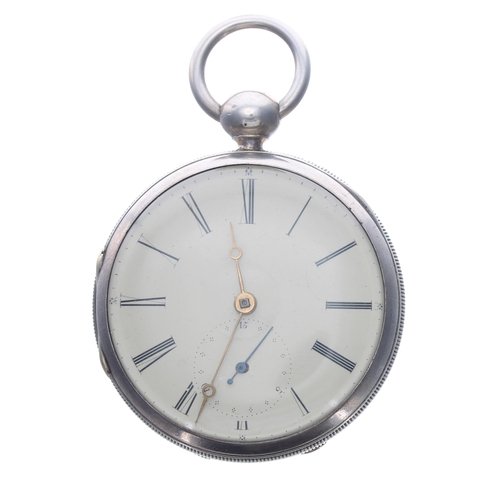 317 - William IV silver fusee lever pocket watch, Chester 1835, the movement signed IN'O Johnson, Liverpoo... 