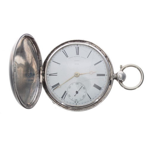 318 - Early Victorian silver fusee lever hunter pocket watch, London 1839, the movement signed Gibbs, 38 B... 