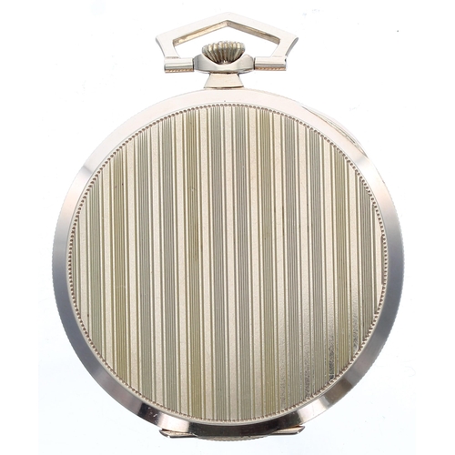 319 - George V 9ct slim lever dress pocket watch, import hallmarks Glasgow 1929, unsigned movement with co... 