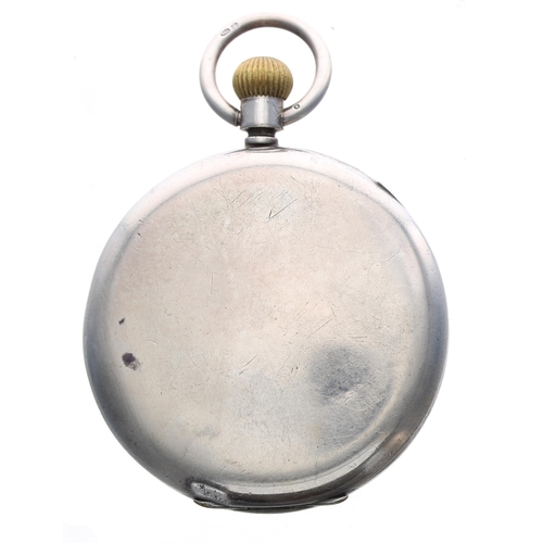 261 - J.W. Benson silver lever pocket watch, import hallmarks London 1918, signed movement with compensate... 