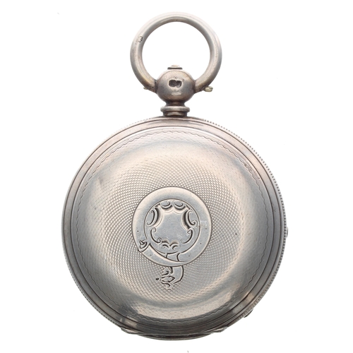 263 - Victorian silver lever hunter pocket watch, London 1878, three quarter plate gilt frosted movement w... 