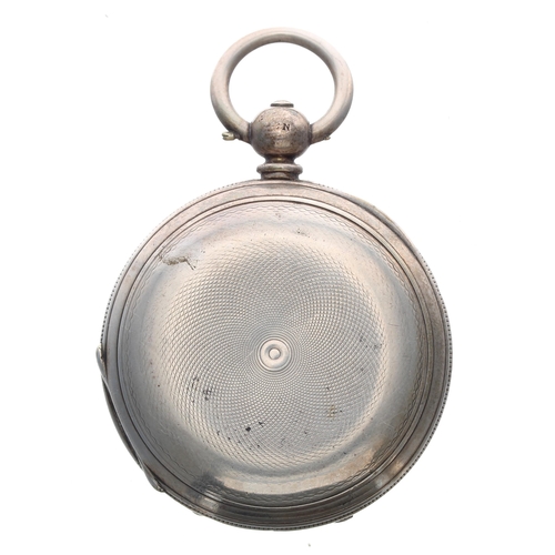 263 - Victorian silver lever hunter pocket watch, London 1878, three quarter plate gilt frosted movement w... 