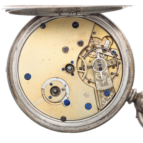 263 - Victorian silver lever hunter pocket watch, London 1878, three quarter plate gilt frosted movement w... 