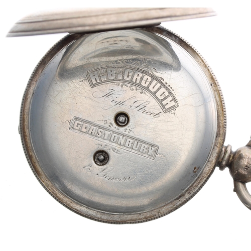 263 - Victorian silver lever hunter pocket watch, London 1878, three quarter plate gilt frosted movement w... 