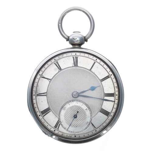 264 - George IV silver fusee lever pocket watch, London 1827, the movement signed Jas Whitelaw, Edinburgh,... 