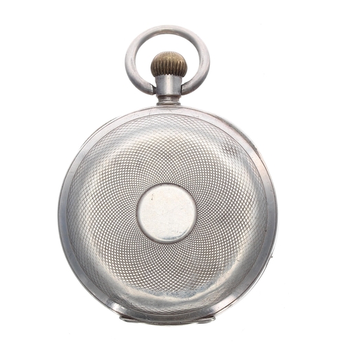 278 - Omega silver lever engine turned pocket watch, import hallmarks London 1917, signed movement, no. 50... 