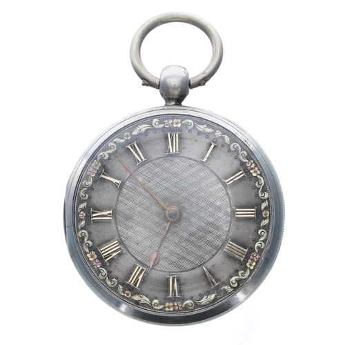 282 - Victorian silver fusee lever pocket watch, Chester 1841, the movement signed W.m Birkett, no. 1841, ... 