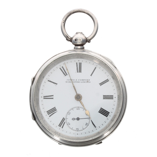 293 - Late Victorian silver lever pocket watch, Chester 1900, unsigned movement with engraved balance cock... 