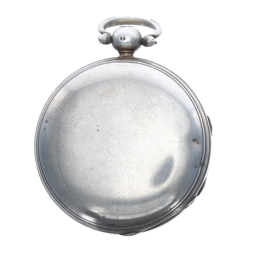 297 - Early Victorian silver verge pocket watch, London 1840, the fusee movement signed Rich'd xxsett, Lon... 