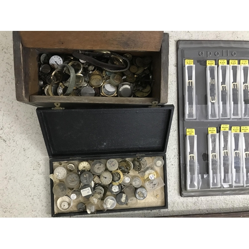 386 - Quantity of watch parts to include buttons, wheels, staffs, hairsprings, timing washers, balance whe... 