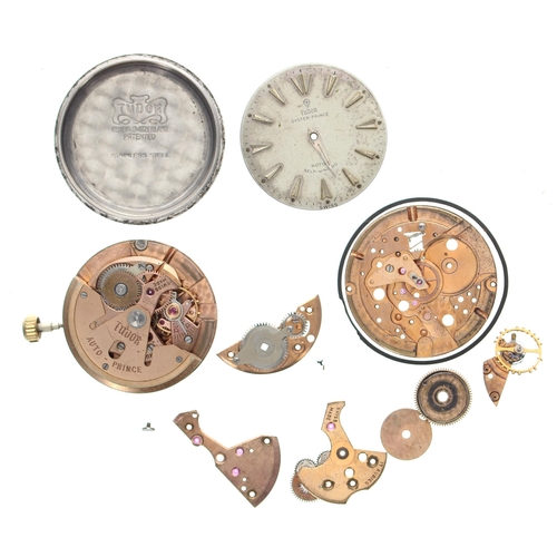 396 - Tudor Auto-Prince wristwatch movement; together with a Tudor wristwatch movement for assembly/repair... 