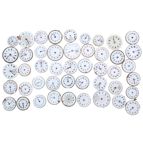 404 - Quantity of wristwatch movements with enamel dials (46)