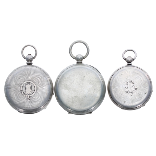 463 - Three cylinder nickel cased pocket watches