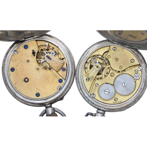 467 - Dimier Freres & Co silver lever pocket watch, Birmingham 1919, signed movement, Roman numeral di... 