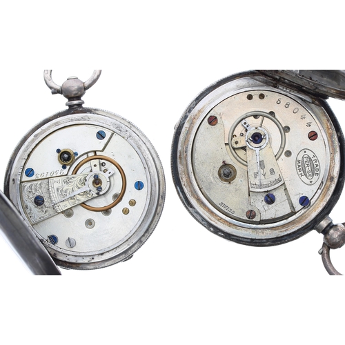 481 - Silver (0.935) lever hunter engine turned pocket watch, the movement stamped 'Per-Se Trade Mark', th... 