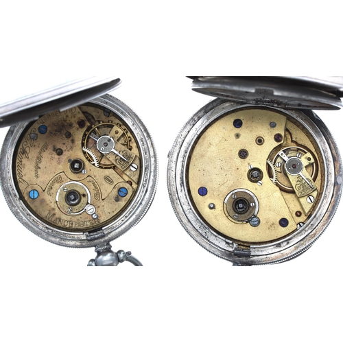 484 - Silver H. Samuel 'Acme Lever' engine turned pocket watch, import hallmarks London 1912, 51mm (in nee... 