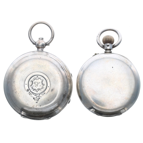 496 - J.G Graves 'The Express English Lever' silver engine turned pocket watch, Chester 1903, signed movem... 