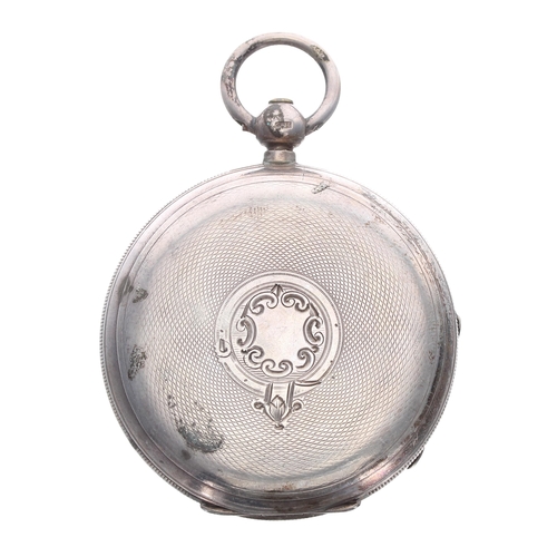 501 - Victorian silver fusee lever pocket watch, Chester 1896, unsigned movement, no. 19364, with engraved... 