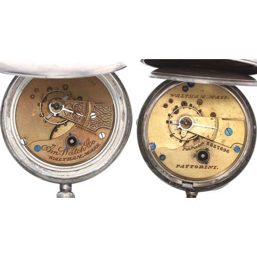 548 - American Waltham 'Fattorini' silver lever pocket watch for repair, Birmingham 1883, signed and brand... 