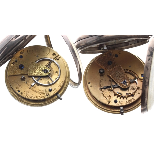 556 - Victorian silver fusee lever pocket watch for repair, London 1871, the movement signed J.E. Richards... 