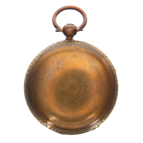 566 - Gilt metal fusee lever pocket watch for repair, the movement signed F.J. Wood, Long Lane, City, with... 