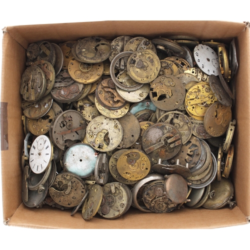 608 - Large quantity of pocket watch movements for spares/repair