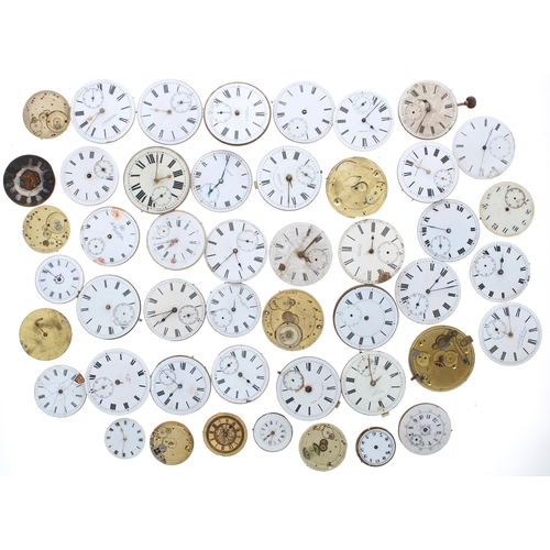 611 - Quantity of lever and cylinder pocket and fob watch movements principally for repair (47)... 