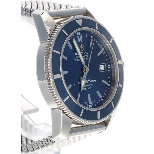 55 - Breitling SuperOcean Heritage automatic stainless steel gentleman's wristwatch, reference no. A17321... 