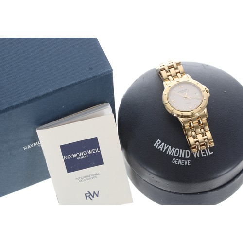 96 - Raymond Weil Tango gold plated gentleman's wristwatch, reference no. 5560, quartz, 37mm-** with the ... 